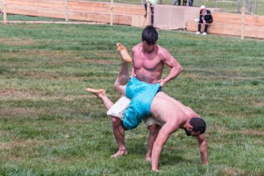 Kimliği belirsiz kişi şalvar (shalvar veya salvar) guresi,(kuroshio/wrestling) gerçekleştirin. Salvar güreş geleneksel Türk güreş bir türüdür. Istanbul, Türkiye, 13,201 olabilir