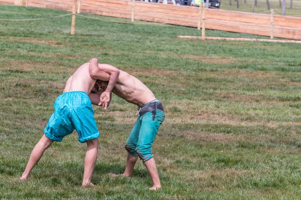 Niet Geïdentificeerde Mensen Voeren Shalwar Shalvar Salvar Guresi Kuroshio Wrestling — Stockfoto