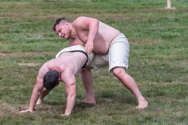 Niet Geïdentificeerde Mensen Voeren Shalwar Shalvar Salvar Guresi Kuroshio Wrestling — Stockfoto