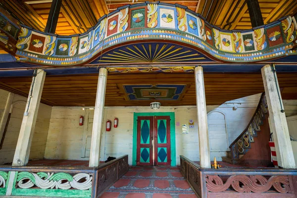 Artin, Macahel, Camili Camii (Cami), örtmek 18. yüzyılda inşa edilmiş ahşap Komiteler ile olan özel bir caminin iç detay. Türkiye, Artvin, 18 Ağustos 2015