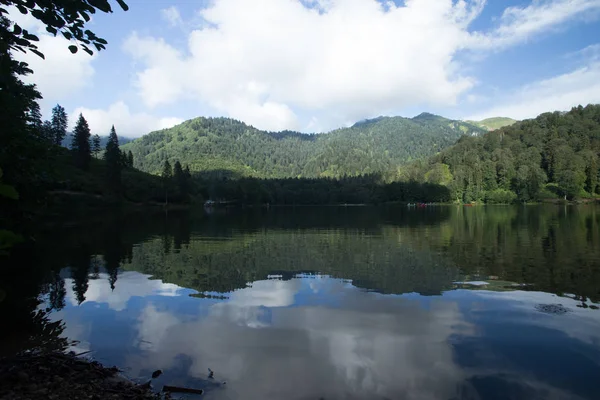 Vista Paisagem Karagol Lago Negro Destino Popular Para Turistas Moradores — Fotografia de Stock