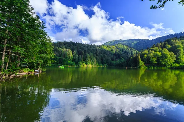 Vista Paisagem Karagol Lago Negro Destino Popular Para Turistas Moradores — Fotografia de Stock