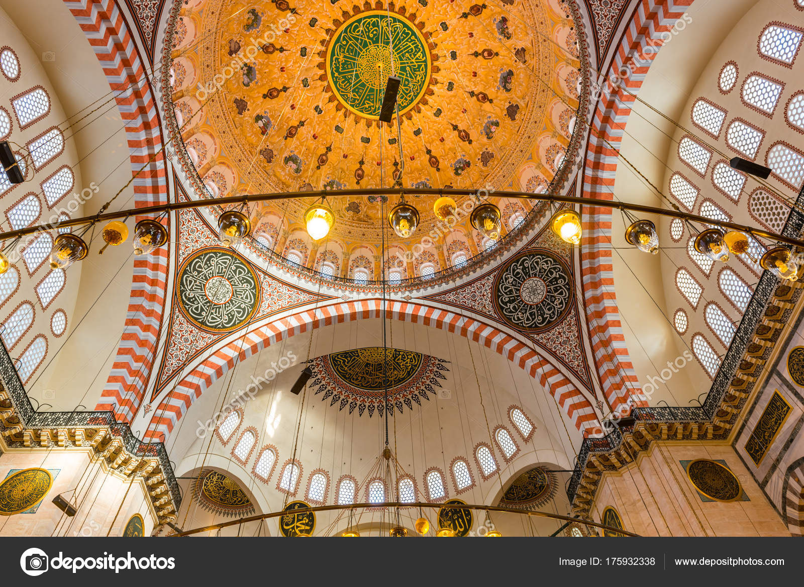 Interior Decoration Artworks Suleymaniye Mosque Walls