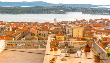 Sibenik eski kasaba görünümünden Barone kale: Sibenik Hırvatistan, 29,2017 olabilir