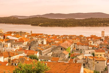 Sibenik eski kasaba görünümünden Barone kale: Sibenik Hırvatistan, 29,2017 olabilir