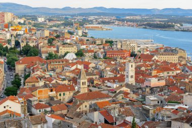 Sibenik eski kasaba görünümünden St. Michael kale: Sibenik Hırvatistan, 29,2017 olabilir