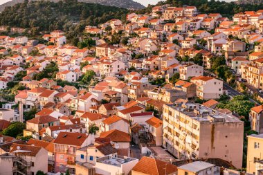 Sibenik eski kasaba görünümünden St. Michael kale: Sibenik Hırvatistan, 29,2017 olabilir