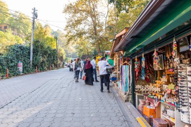 Kimliği belirsiz kişi Maşukiye, yerli halk ve turistler için popüler bir hedef zaman harcama. Kocaeli.Turkey.22 Ekim, 2017