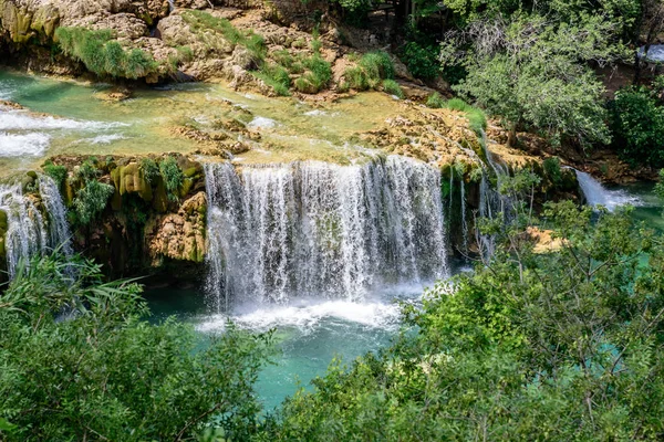 Vista Aérea Cachoeira Skradinski Buk Parque Nacional Krka Dos Parques — Fotografia de Stock