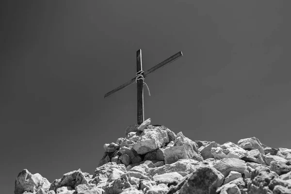 Luchtfoto Van Cross Met Uitzicht Van Kornati Eilanden Nationaal Park — Stockfoto