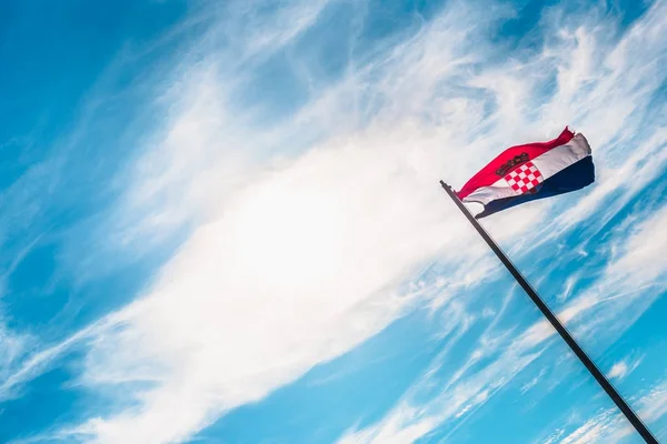 Hırvatistan Son Derece Ayrıntılı Kumaş Hafif Mavi Gökyüzü Arka Plan — Stok fotoğraf