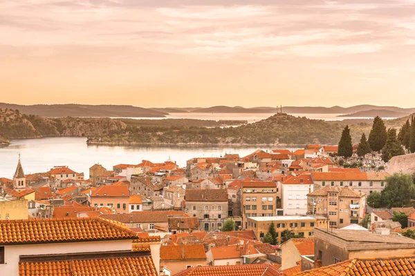 Sibenik eski kasaba görünümünden Barone kale: Sibenik Hırvatistan, 29,2017 olabilir