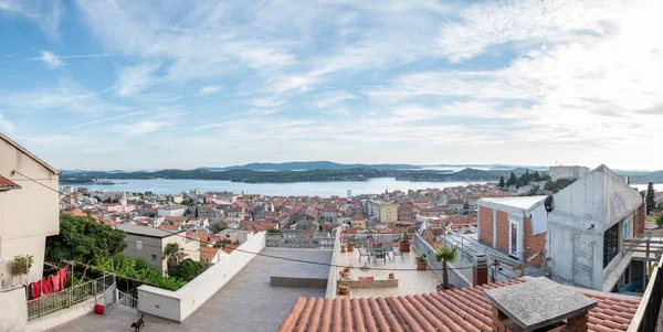 Sibenik eski şehir panoraması, Barone kale görünümünden: Sibenik Hırvatistan, 29,2017 olabilir