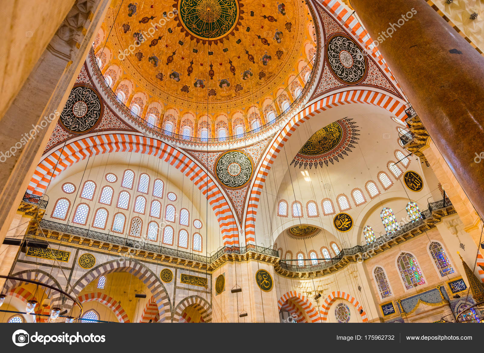 Interior Decoration Artworks Suleymaniye Mosque Walls