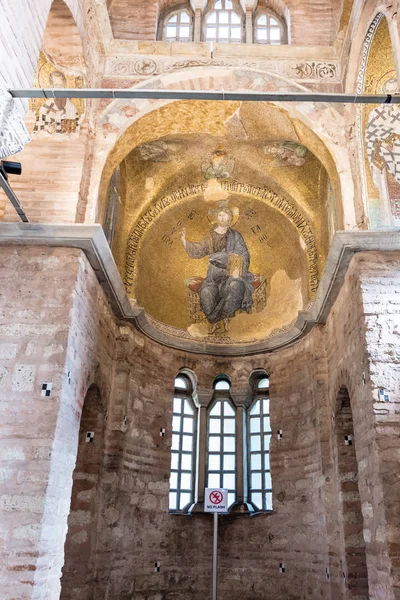 Antiguo Mosaico Que Representa Jesucristo Iglesia Theotokos Pammakaristos Fethiye Camii —  Fotos de Stock