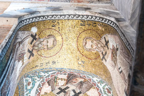 Antiguos Mosaicos Iglesia Theotokos Pammakaristos Fethiye Camii Carsamba Cerca Del —  Fotos de Stock