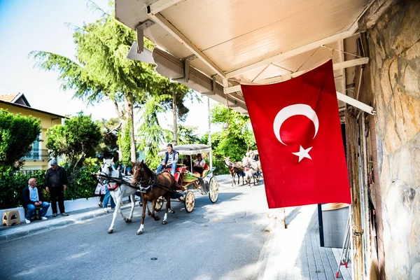 Big island or Prince island is famous phaeton tour in Istanbul — Stock Photo, Image