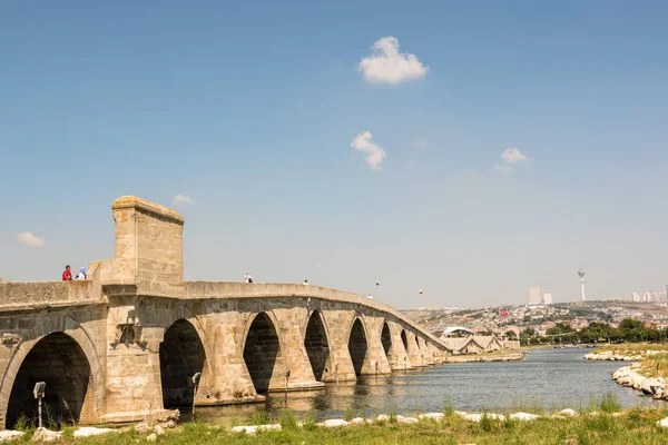 Veduta Del Ponte Kucukcekmece Mimar Sinan Architetto Sinan Costruito Dall — Foto Stock