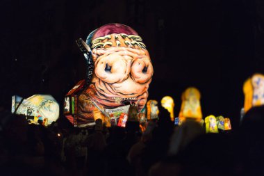 İsviçre Basel karnaval 2016. Basle geçit töreni