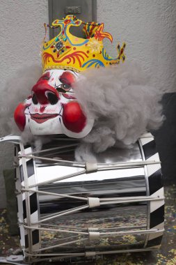 İsviçre Basel karnaval 2016. Maske ve Trampet