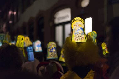 İsviçre Basel karnaval 2016. Basle geçit töreni