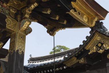 Kyoto Nijo kale kapısında ayrıntıları