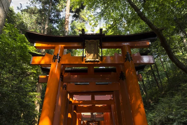 Kioto Fushimi Inari santuario naranja puertas — Foto de Stock