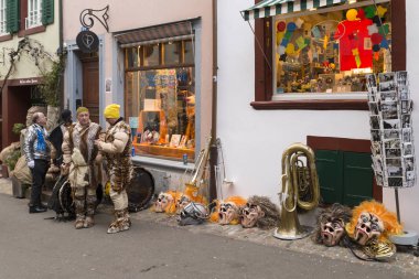 Basel karnaval 2018 grup revelers