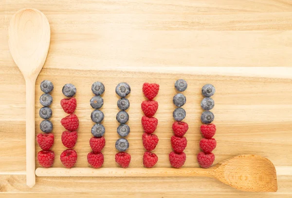 Statistical graph made of fresh fruits — Stock Photo, Image