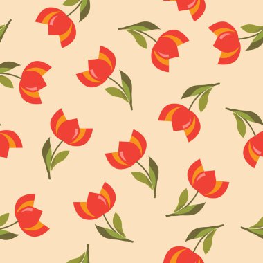 Lale çiçek Dikişsiz desen