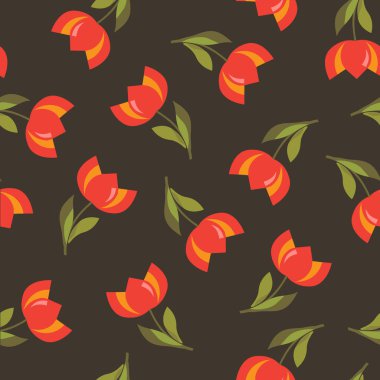 Lale çiçek Dikişsiz desen