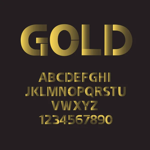 Conjunto de alfabeto de oro — Vector de stock