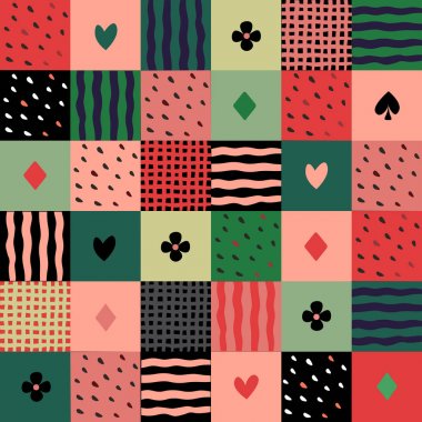 renkli patchwork seamless modeli