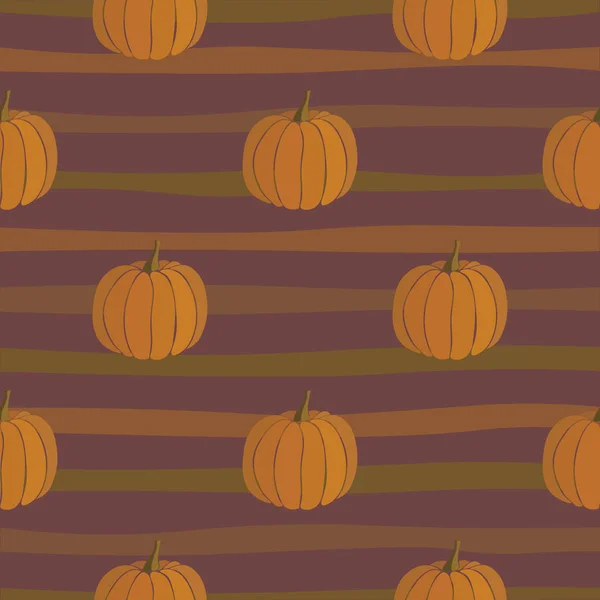 Patrón sin costuras de calabaza. Fondo de Acción de Gracias — Vector de stock