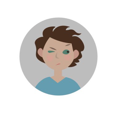 Şüpheli ifade. Şüpheci smiley. Dikkatli emoji. İnanmaz ifade.