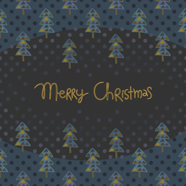モミの木でクリスマスのグリーティング カード — ストックベクタ