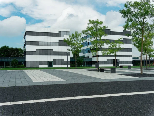 Edifícios Modernos Hochschule Rhein Waal Kleve Dia Nublado — Fotografia de Stock