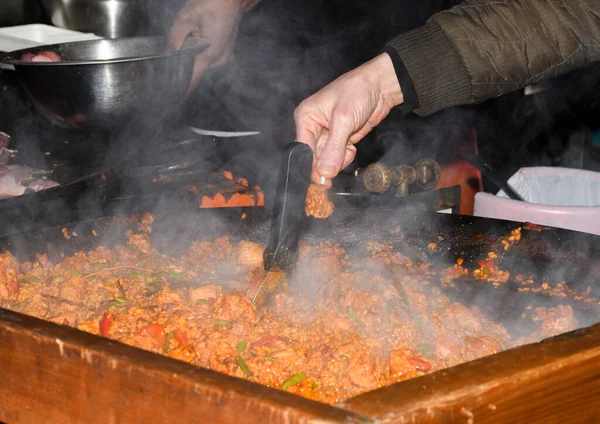 Mâncarea Orientală Mancare Indiană Piață Din Londra Fresh Food Bufet — Fotografie, imagine de stoc