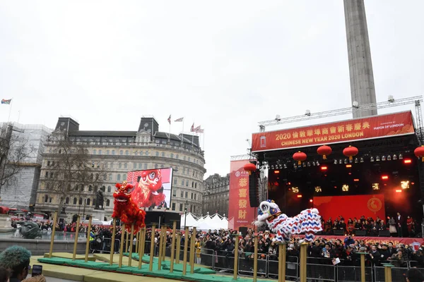 London Egyesült Királyság 2020 Január Kínai Újév Kínai Fesztivál Amely — Stock Fotó