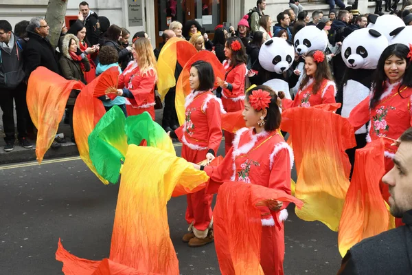 London Storbritannien Januari 2020 Kinesiska Nyåret Den Kinesiska Festivalen Som — Stockfoto