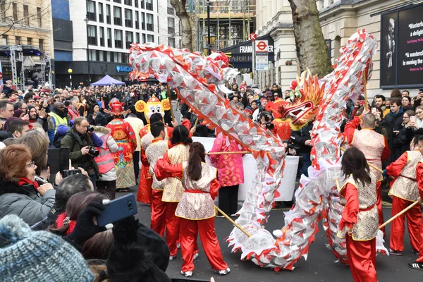 London Storbritannien Januari 2020 Kinesiska Nyåret Den Kinesiska Festivalen Som — Stockfoto