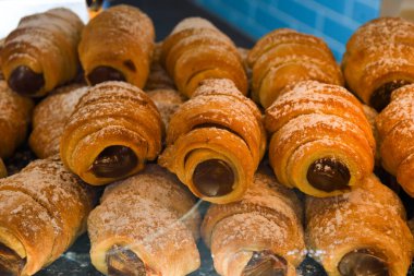 Dulce de leche dolu canoncitos. Portea 'dan tatlı şeylerle doldurulmuş ahtapot sosisleri..
