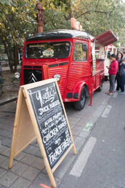 Bükreş, Romanya, 21 Eylül: Bükreş sokak gıda festivali Zilele Bucurestiului 2019
