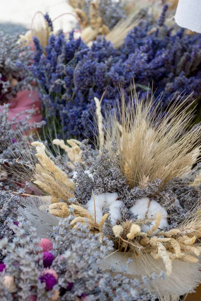 Summer Flowers Bouquet Wild Flowers Top View Copy Space Summer — Stock Photo, Image