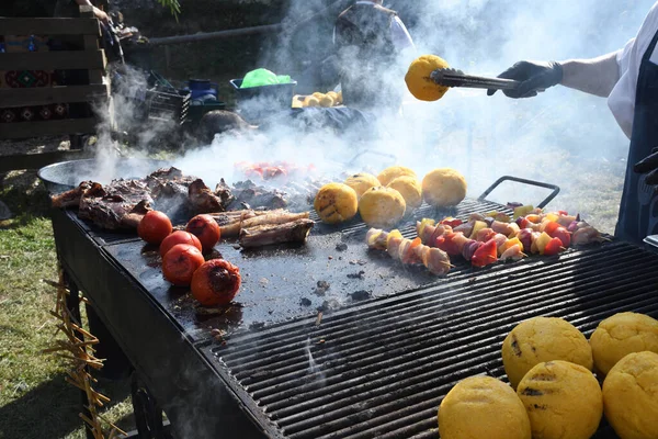 Balls Polenta Cheese Middle Named Bulz Traditional Romanian Dish Roasting — Stock Photo, Image