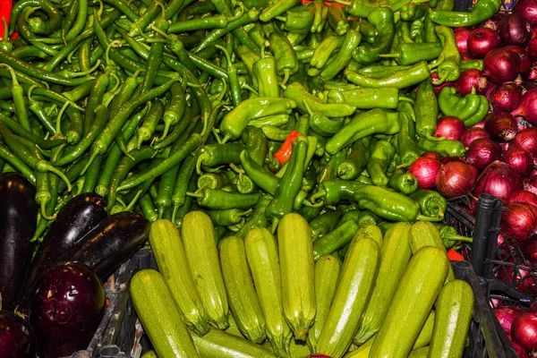 Frutas Frescas Orgánicas Mercado Campesino País Biológico Ecológico Productos Naturales — Foto de Stock