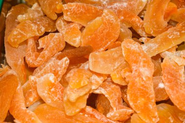 İstanbul, Türkiye 'deki Büyük Pazar' da çeşitli kurumuş meyvelerle tezgah