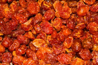 İstanbul, Türkiye 'deki Büyük Pazar' da çeşitli kurumuş meyvelerle tezgah