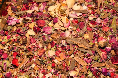 İstanbul 'da çeşitli çay ve baharatlar Türkiye' de ve Grand Bazaar 'da