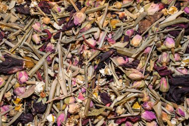 İstanbul 'da çeşitli çay ve baharatlar Türkiye' de ve Grand Bazaar 'da